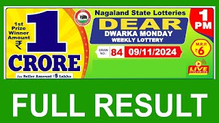 Dear Lottery Result Today 1 PM  10 Nov 2024 [upl. by Greta]