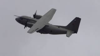 Italian Air Force C27J Spartan Solo Display  RIAT Fairford 16072017 [upl. by Lletnohs902]