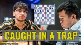 Caught in a trap  Alireza Firouzja vs Ding Liren  Tata Steel 2024 [upl. by Stewart]