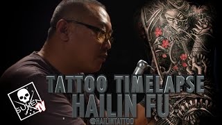 Tattoo Time Lapse  Hailin Fu 3 Day Back Piece [upl. by Sabra]