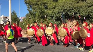 Athens Marathon  Worlds First Marathon  Running up a hill  Marathon route  Athens Greece [upl. by Arhat677]