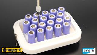 Fixation of battery cells by potting with 2component epoxy from Polytec [upl. by Christabella249]