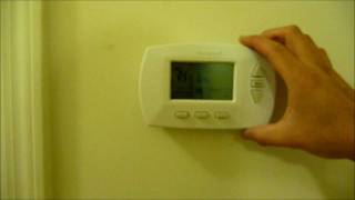 Honeywell 52 Day Programmable Thermostat Installation How To HD [upl. by Eupheemia]