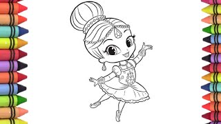 Shimmer and Shine cartoon drawing Disney princess drawing Shimmer and Shine song in Hindi [upl. by Gauthier159]