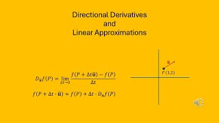 Directional Derivatives and Linear Approximation [upl. by Soule]