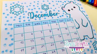 DIY  DECEMBER Calendar  Bullet journal decoration organization ideas [upl. by Marie]