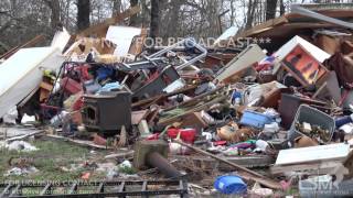 03012017 Perryville Missouri Tornado Damage At First Light [upl. by Ripp]