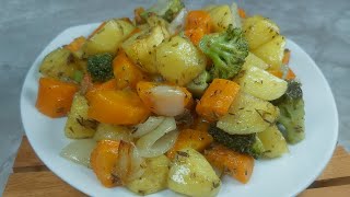 Its so delicious that I make it almost every day Roasted Vegetables Recipe Happycall Double Pan [upl. by Florinda961]