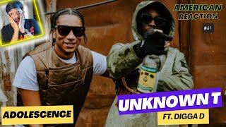 American Reacts to Unknown T  Adolescence ft Digga D unknownt diggad music [upl. by Assela]