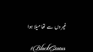 Jany Wala Sanp Tha Black Screen Status Saqlaine Musakhelvi Status Urdu Lyrics Whatsapp Status 2021 [upl. by Arted636]