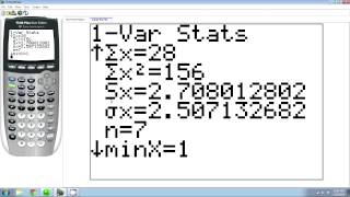 Calculator Steps to find The Standard Deviation TI83 or TI84 [upl. by Marga]