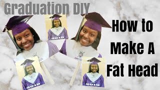 HOW TO MAKE FAT HEADS UNDER 10 EACH  FANS  GRADUATION DIY  SINCERELY DRE [upl. by Aihsatan]