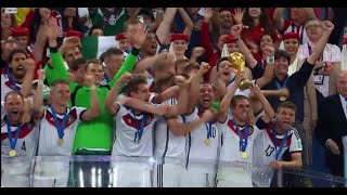 Germania 10 Argentina premiazione Mondiali Calcio FIFA Brasile 2014 Rai HD [upl. by Inatsed]