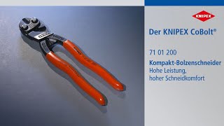 KompaktBolzenschneider KNIPEX CoBolt® 71 01 200  leichtes Schneiden starkes Greifen [upl. by Placia203]