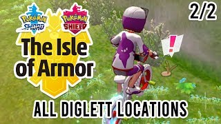 All 151 Diglett Locations in Pokemon Sword and Shield Isle of Armor 22 [upl. by Rivard]