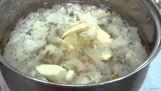 今日素食淮山雪耳粟子糖水 Chestnut white snow fungus and chinese yam sweet soup [upl. by Madelon672]