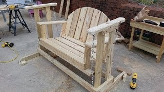 How to build a porch swing glider [upl. by Yelrah]