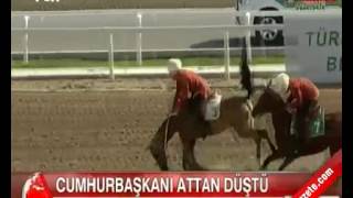 Cumhurbaşkanı Attan Düştü  Türkmen At Bayramı [upl. by Mayor]