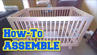 Babyletto Hudson 3in1 Convertible Crib ASSEMBLY  UNBOXING [upl. by Barthol]