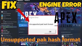 Apex Legends unsupported pak hash format Engine error fix [upl. by Llenart]