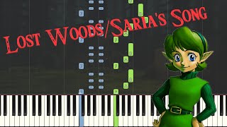 Lost WoodsSarias Song Piano Tutorial FREE SHEET MUSIC IN DESC [upl. by Leroj]