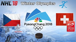 Winter Olympics 2018  Czechia vs Switzerland  Group A  NHL 18 [upl. by Atteniuq]