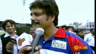 ManaTeluguMoviesnet  Tollywood T20  Chiru Cheetahs vs Nag Kings  1  Toss [upl. by Wiles]