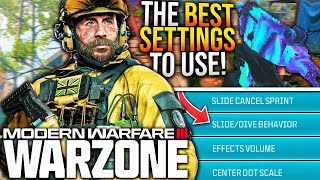 WARZONE The BEST SETTINGS You NEED To Use MW3 WARZONE Best Controller Graphics amp Audio Settings [upl. by Stretch]