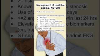 Management of unstable angina  NSTEMI [upl. by Knitter364]