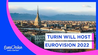 Turin will host Eurovision 2022 🇮🇹 [upl. by Retloc]