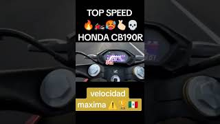 VELOCIDAD maxima de LA honda CB 190 R CON KIT RACING Y LLANTA MAS ANCHA 😱🫰🏻🏍️🥵💀⚠️🔥🇲🇽🏆 honda motos [upl. by Ennaeed564]