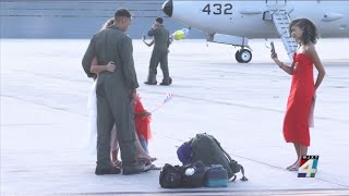 Sailors welcomed home at Naval Air Station after 6month deployment [upl. by Ormond]