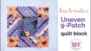 Uneven Nine Patch Quilt Block [upl. by Wilmer]