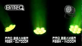 BRITEQ LED Pro Beamer RGBW Outdoor or Indoor 7x12W [upl. by Ppilihp]