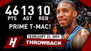 Tracy McGrady EPIC TripleDouble Highlights vs Nets 20030223  46 Pts 13 Ast 10 Reb [upl. by Mercer]