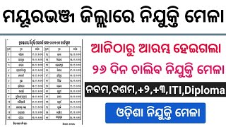 Mayurbhanj District Nijukti Mela  District Level Nijukti Mela  Odisha Job Fairs  Block Job Fairs [upl. by Towrey584]