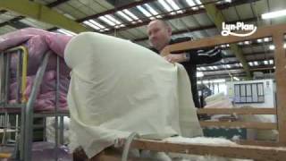 Lynplan show the right way to reupholster a droparm sofa [upl. by Hugh]