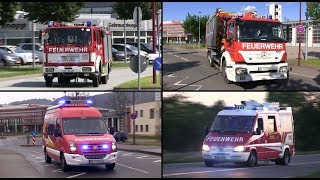 Freiwillige Feuerwehr Weinheim Abteilung Stadt auf Alarmfahrt  Zusammenschnitt [upl. by Ahse]