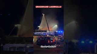 🔥 GROSSBRAND LAGERHALLE GEWERBEPARK ACHALM 🔥  🚒 Feuerwehr Reutlingen im Großeinsatz  shorts [upl. by Stolzer]