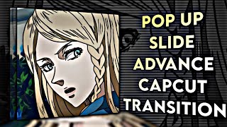 How To Edit on CapCut  Pop Up Slide Advance CapCut Transition  CAPCUT TUTORIAL [upl. by Dranal]