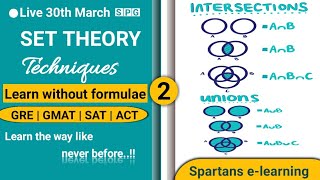 Set Theory for GRE  GMAT  SAT  ACT  CLAT Part  II [upl. by Etnomed]