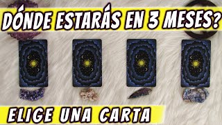 ELIGE UNA CARTA  ¿DÓNDE ESTARÁS EN 3 MESES ⌛  Lectura de cartas 🔮 [upl. by Llehcnom]