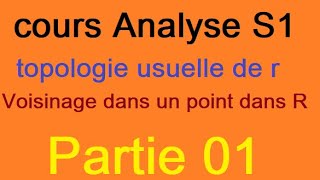 Analyse 1  topologie usuelle de R partie O1 [upl. by Yrogerg]