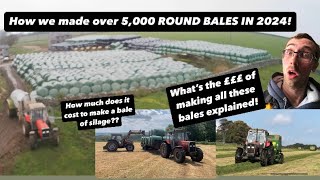 How we made over 5000 ROUND BALES in 2024 What it’s costs to make all these bales EXPLAINED [upl. by Adore]