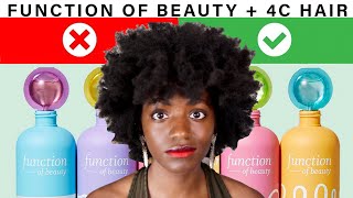 I tried Function of Beauty on 4C Natural Hair and UMMM… [upl. by Aidnama]