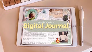 how to create a digital journal 🤎 2023 iPad bullet journal tutorial  reading journal setup [upl. by Agata]