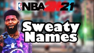 100 Sweaty 2K Names CompTryhard NBA 2K21 My Park GamerTags  Youtube Channel Names Not Taken [upl. by Malissia]