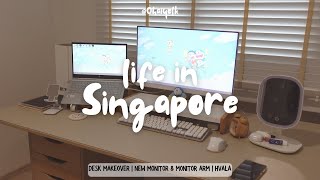 Desk Makeover WFH Hvala  Life in Singapore [upl. by Gabie]