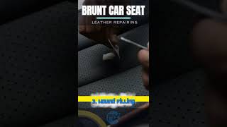 CAR SEAT REPAIR at Home Diy  leather damage restore  car seat repairing car leather repair howto [upl. by Hsivat]