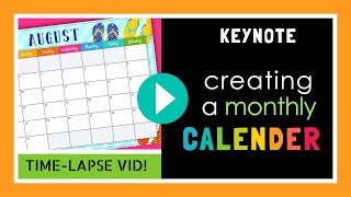 Making a Summer Calendar in Keynote TimeLapse [upl. by Nicholson]